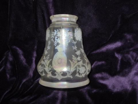 Antique 4 Light Chandelier w/4 Art Glass Shades *** LOOK!! LOOK!! LOOK***