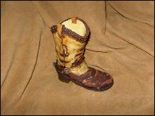 Homco Home Interior Western Boot Decoration