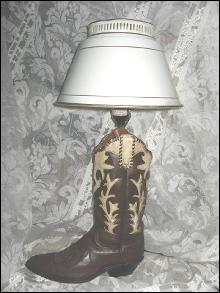 Cowboy Western Boot Table Lamp