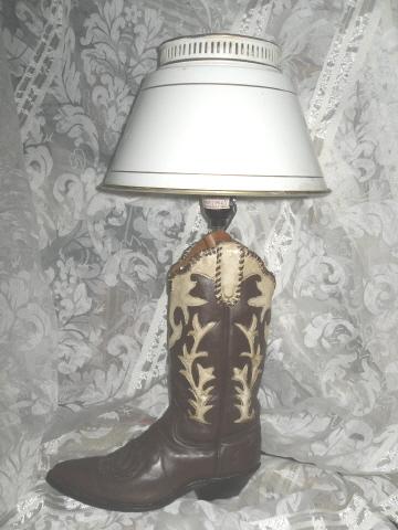 Cowboy Western Boot Table Lamp
