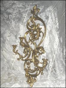 Vintage Large Syroco Wall Sconce