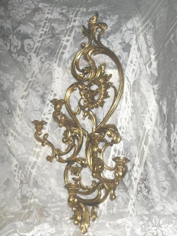 Vintage Large Syroco Wall Sconce