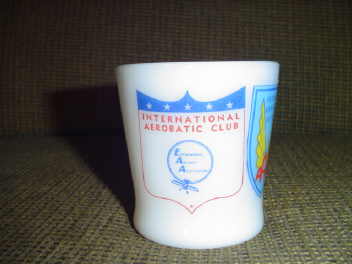 Vintage Fire King Aircraft Aviation Mug