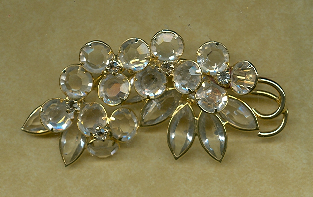 Large Crystal Brooch