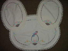 3 Piece Doilie Set Hand Crochet & Needlepoint