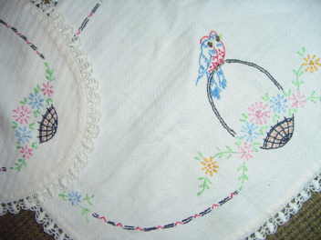 3 Piece Doilie Set Hand Crochet & Needlepoint