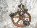 Vintage Wagon Wheel Light Fixture