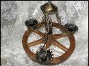 Vintage Wagon Wheel Light Fixture