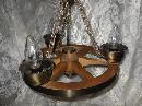 Vintage Wagon Wheel Light Fixture