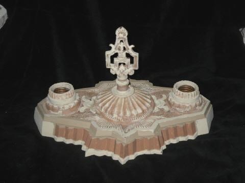Vintage Deco Flush Mount Light Fixture