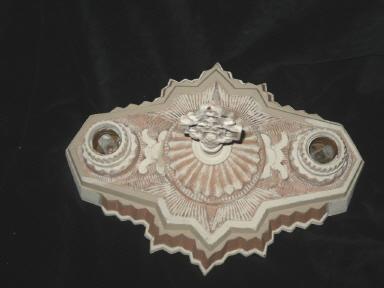 Vintage Deco Flush Mount Light Fixture