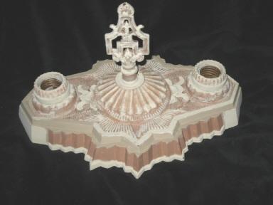 Vintage Deco Flush Mount Light Fixture