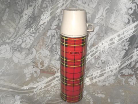 Vintage Large Red Plaid King Seeley Thermos