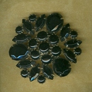 Vintage Black Glass Brooch
