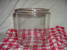 Large Glass Counter Cookie Jar