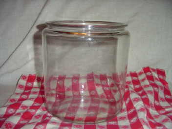 Large Glass Counter Cookie Jar