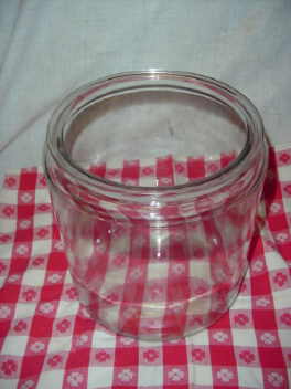 Large Glass Counter Cookie Jar