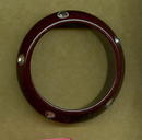 Deep Purple Bangle Bracelet w/Rhinestones