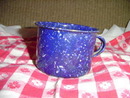 Antique Blue & White Graniteware Mug