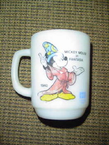 Vintage Mickey Mouse Fire King Anchor Hocking Mug