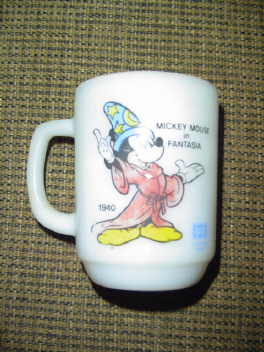 Vintage Mickey Mouse Fire King Anchor Hocking Mug