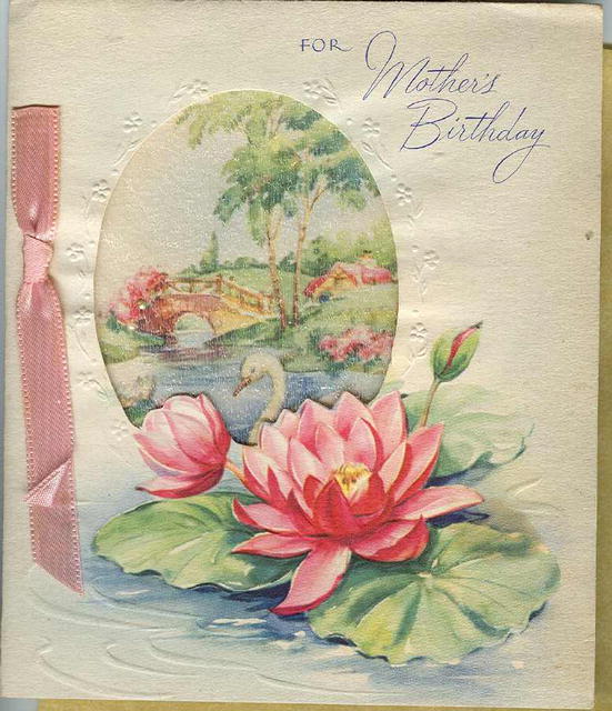 Vintage Fancy Mother's Birthday Greeting Card
