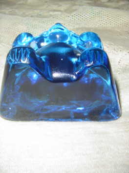 Vintage Fenton Blue Glass Bear