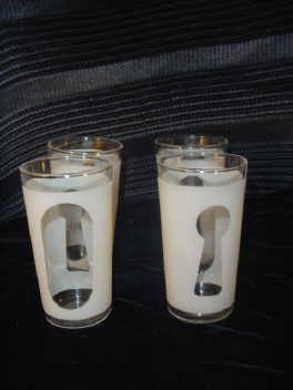 Vintage Retro Frosted Tumblers Set of 4
