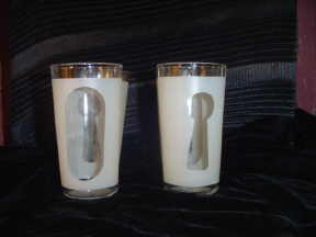 Vintage Retro Frosted Tumblers Set of 4