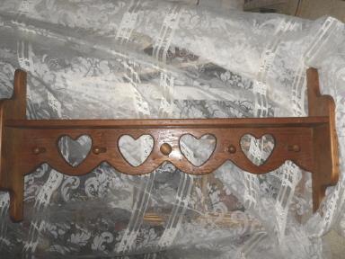 Vintage Wooden Shelf & Coat Rack