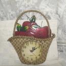 Stained Glass Apple Kitchen Clock