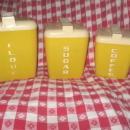Vintage Yellow Canister Set