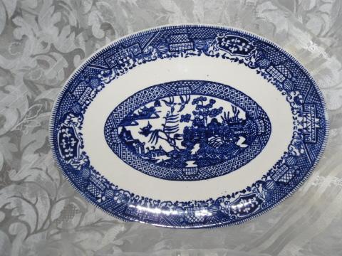 Vintage Blue Willow Platter