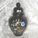 Vintage Large Black Ardalt Ginger Jar