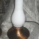 Electric Copper Lamps w/Glass Chimney **Pair**