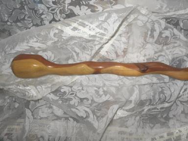 Hand Carved Wooden Walking Stick or Walking Staff