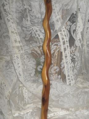 Hand Carved Wooden Walking Stick or Walking Staff