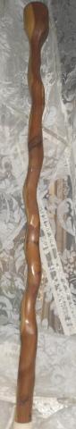 Hand Carved Wooden Walking Stick or Walking Staff