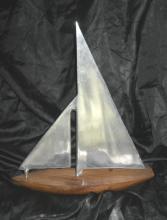 Hand Made Sail Boat Sculpture