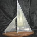 Hand Made Sail Boat Sculpture
