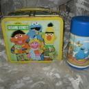Vintage 1979 Metal Sesame Street Lunch Box w/Thermos