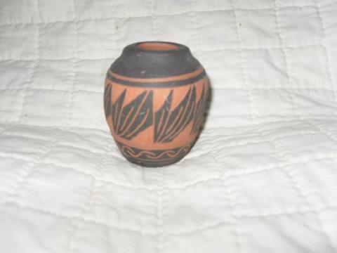 Hand Made Native American Clay Pot Signed