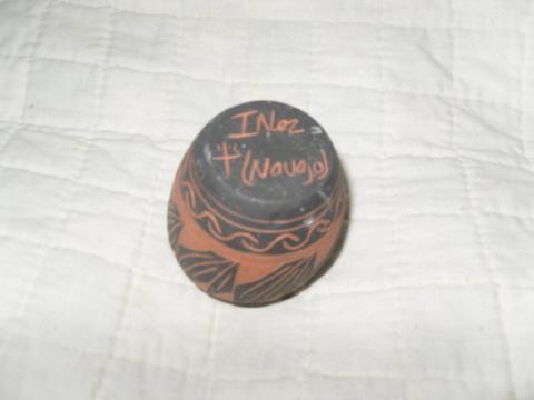 Hand Made Native American Clay Pot Signed