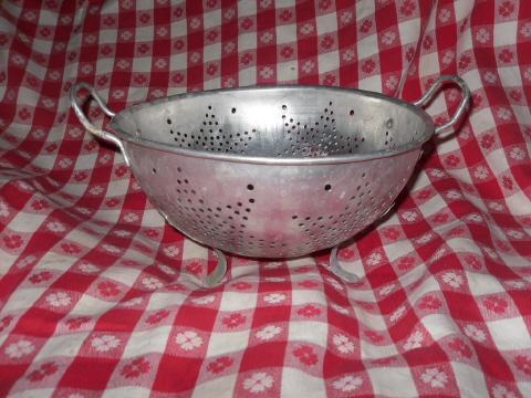 Vintage Aluminum Star Colander