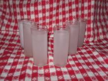 Vintage Frosted Tumblers or Frosted Drinking Glasses **6**