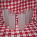 Vintage Frosted Tumblers or Frosted Drinking Glasses **6**