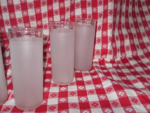 Vintage Frosted Tumblers or Frosted Drinking Glasses **6**