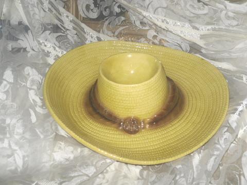 Vintage Metlox Sombrero Dish or Chip & Dip Bowl