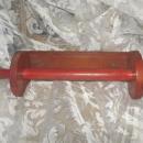Vintage Red Wooden Rolling Pin & Wooden Towel Holder