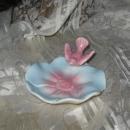 Vintage Royal Copley Pink Bird & Flower Dish